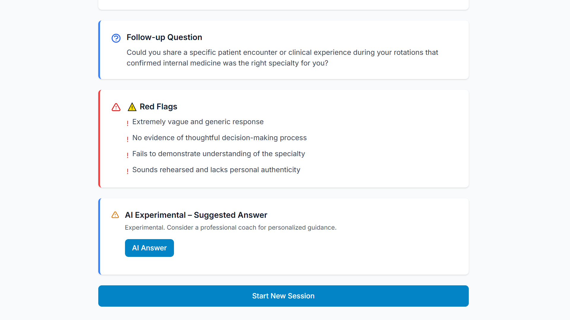 AI suggested answer interface