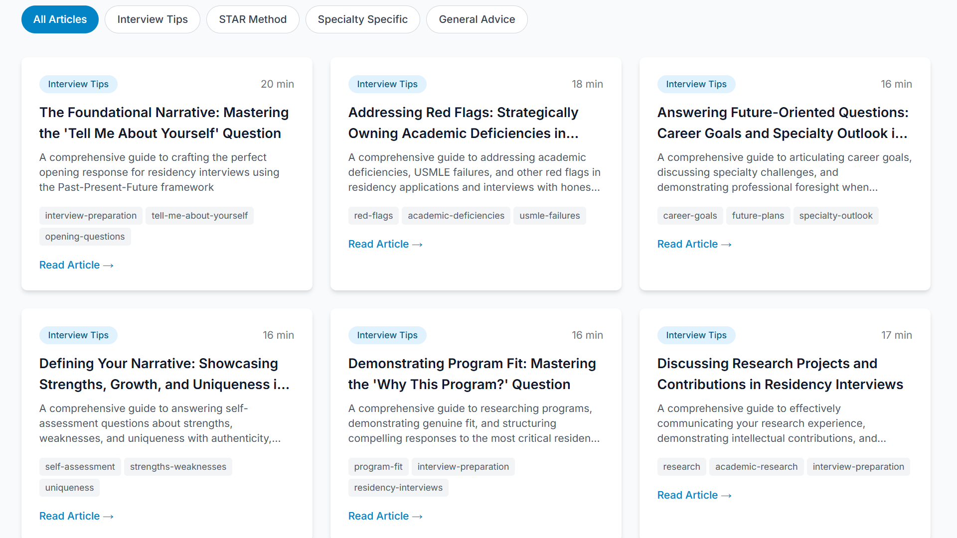 Learning center articles